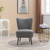 Living Room Chairs, Armless Accent Chair with Rubber Wooden Legs Modern Upholstered Corner Side Chair for Living Room, Bedroom, Office, Hotel - 2 of 4