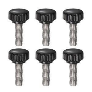Unique Bargains Plastic Threaded Bolt Knurled Clamping Knob Thumb Screws 6 Pcs - 1 of 4