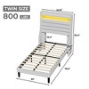 Twin Bed Frame with USB Charging Station & LED Lights - 2 of 4