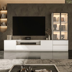 ATJafurn White Media Console for TVs up to 75'' - 1 of 4