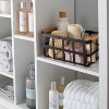 Large Metal Basket with Bamboo Handles Black - Simplify: Iron Bathroom Organizer, Spot Clean, 360 Volume - 2 of 2
