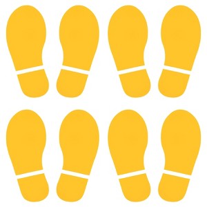 Unique Bargains Home Classroom Floor Stairs Decal PVC Footprint Sticker 4 Pairs - 1 of 4