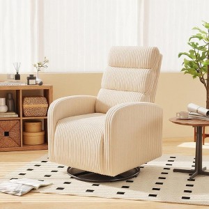 TUYOHW 360° Swivel Rocking Chair,High Back Sofa Chair with Thickened Cushion, Plush Single Seater for Living Room - 1 of 4