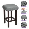 Unique Bargains Soft Thick Anti-Wrinkle Rectangle Polyester Saddle Seat Stool Covers 2 Pcs - 3 of 4