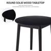 NicBex Round/Rectangular Dining Table for 4 Kitchen Table Solid Wood Dining Table for Dining Room, Small Space, Black - 3 of 4