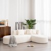 Modern 107.5'' L-Shaped Chenille Sectional Sofa with 4 Cushions, Wide Stitching Design, No Assembly Required - 3 of 4