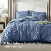 Bedsure Comforter Set – Solid Diamond Pintuck Design Bedding, GentleSoft™ Pintuck Bed Set Gift for Family,Pinch Pleat All Season Comforter with Sheets - 2 of 4