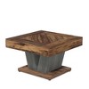 HTUTWOO 31.5” Square Coffee Table, Modern Cocktail Tea Table with Crisscross Base Suitable for small spaces, Brown - 2 of 4