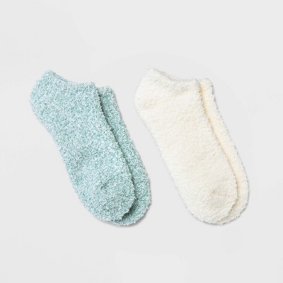 Image of Women's Cozy Marled 2pk Low Cut Socks - Universal Thread™ Mint/Ivory 4-10