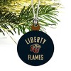 Liberty University Flames Logo Mini Small Tiny Wood Christmas Tree Holiday Ornament - 3 of 4