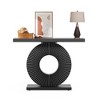 MAYEERTY Modern Console Table 40" Wood Sofa Table with Geometric Base - 2 of 4