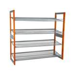 Organize It All 2pk Stackable Wood and Metal Shoe Racks