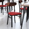 Flash Furniture Wright Set of 2 Commercial Grade Dining Chairs with 500 LB. Capacity Steel Frame, Solid Wood Seat, and Boomerang Back - 2 of 4