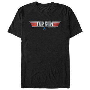 Men's Top Gun Shiny Chrome 3D Movie Logo T-Shirt - 1 of 4