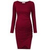 LXT- Womens Maternity  Irregular Ruched Bodycon Mini Dress - 2 of 3