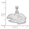 Black Bow Jewelry Sterling Silver Kansas Jayhawks NCAA Small Pendant - 2 of 3