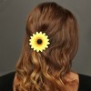 Unique Bargains Summer Sunflowers Hair Clip Yellow 2 Pcs - 2 of 4