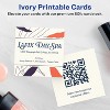 Avery Printable Square Business Cards with Sure Feed Technology, 2.5" x 2.5", Ivory Cardstock, Print-to-the-Edge, Laser/Inkjet Cards, 225 Total - 2 of 4