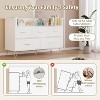 Dresser for Bedroom,47"Wide Chest of Drawers with LED Lights,Charging Station,5 Smooth-Sliding Drawers,Modern Wood Storage Cabinet for Living Room - 4 of 4