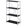 PAGED Rectangular Bookshelf Modern Storage Shelves with X-Shape Cross Bar for Living Room, Study Room - 4 of 4