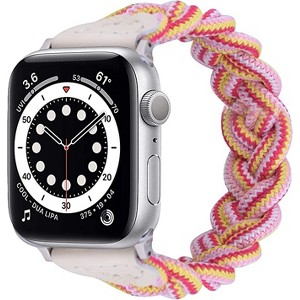 Worryfree Gadgets Braided Nylon Band for Apple Watch 38/40/41mm 42/44/45mm iwatch Series 8 7 6 SE 5 4 3 2 1 - 1 of 4