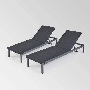 Cape Coral 2Pk Aluminum Chaise Lounge - Christopher Knight Home
