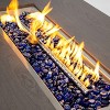 Brown 60 Inch Fire Pit Rable Wood Outdoor Gas Fire Pit Table with Rain cover for Patio Backyard Deck Outdoor Fireplaces Stove - 4 of 4