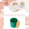 Evideco French Home Goods Cotton Pad & Q-Tip Holder with Bamboo Lid - 3 of 4