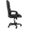 Elama High Back Adjustable Faux Leather Office Chair in Black and Black Base - 2 of 4