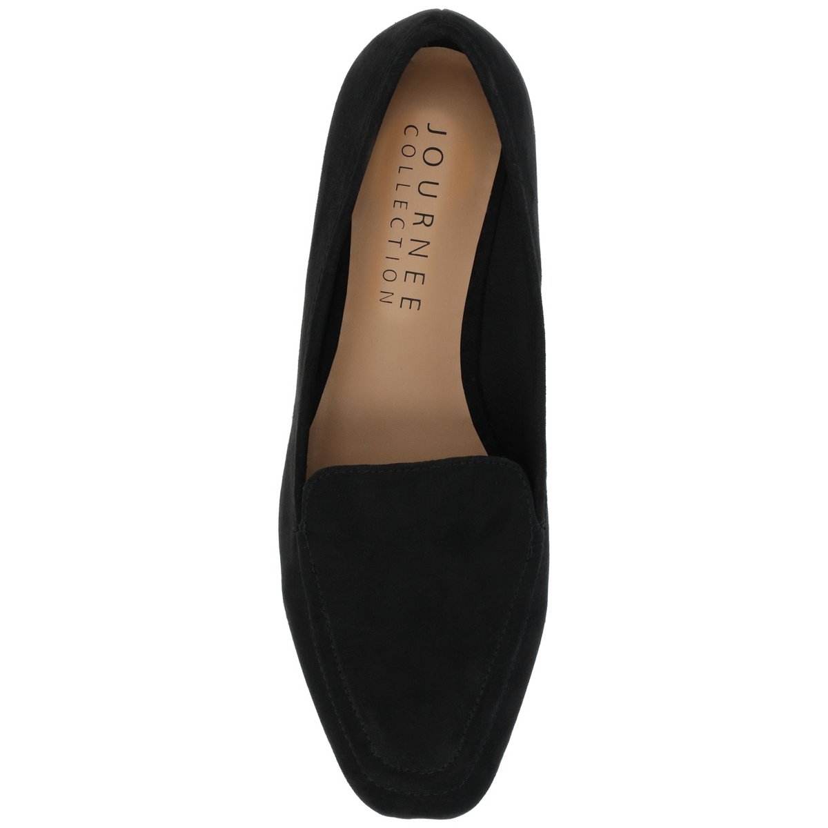 Женские туфли Journee Collection Women's Tullie Slip On Square Toe Loafer Flats Black 8 — фото 4