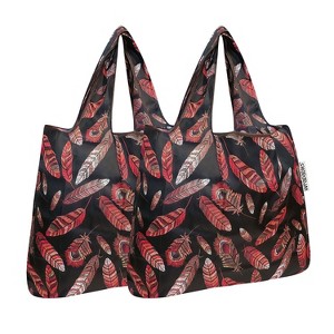 Wrapables Foldable Tote Nylon Reusable Grocery Bag (Set of 2) - 1 of 4