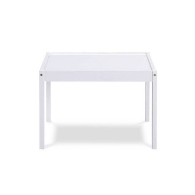 White Solid Wood Kids Table and Chair Set