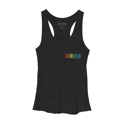 Adult Design By Humans Pride Rainbow Barcode To Be Yourself By mikmom Racerback Tank Top