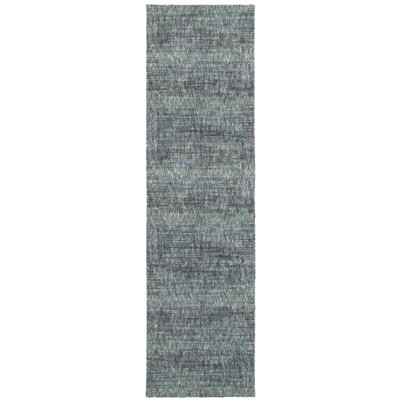 Oriental Weavers Atlas 8033J Blue / Grey Indoor Area Rug - 2'3" x 8'