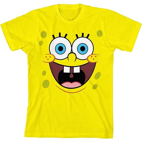 Spongebob Squarepants Boys' Spongebob Happy Big Face Graphic T-shirt ...
