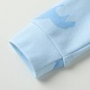 Owlivia Organic Cotton Baby Long Sleeve Pajama Sets, Toddler 2Pc Sleepwear- Blue Dinosaur - 3 of 4