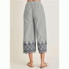 VENUS Womens Pinstripe Eyelet Crop Pants - 3 of 4