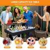 SUGIFT Portable Ice Cooler Table with Drainage, Skirt & Handle, 440LBS Capacity Outdoor Beverage Station for Party, Wedding, BBQ and Events - 2 of 4