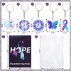50 Set Memorial Keychain USA Flag Key Ring Acrylic Key Chain Holidays & Events Party Favors - 3 of 4