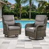 Buenhomino 3 Pieces Patio Bistro Set Outdoor Swivel Rocker Patio Chairs with Side Table Patio Furniture for Deck Porch Garden Balcony Poolside - 4 of 4