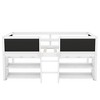 CAVINAS Twin Size Loft Bed Pine Bed Frame with Guardrails, Storage Shelves and Blackboard for Bedroom, White - 4 of 4