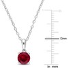 EVERLY JEWELRY | Sterling Silver Pendant with Created Gemstone – Multiple Stone Options - 3 of 4
