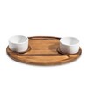 Kalmar Home Charcuterie/ Serving Tray w/ 2 ceramic bowls w/ lids - 2 of 3
