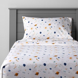 Space Microfiber Kids' Sheet Set - Pillowfort™ - 1 of 4