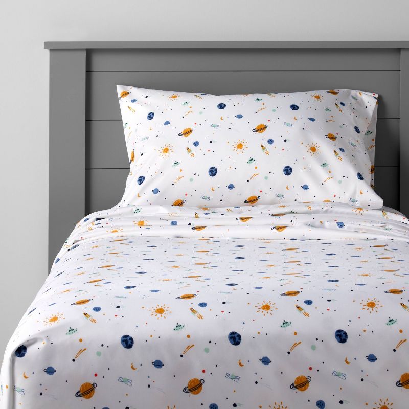 Space Microfiber Kids' Sheet Set - Pillowfort™, 1 of 7