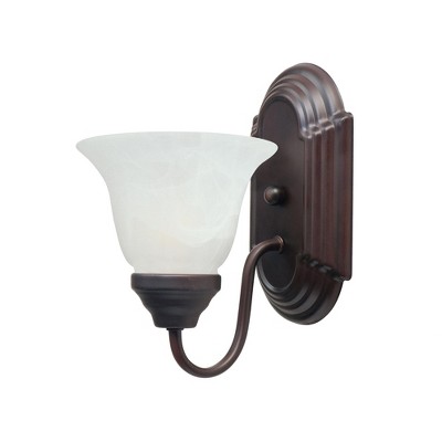 Maxim Lighting Essentials - 2058x 1 - Light Wall Light in  Oil Rubbed Bronze