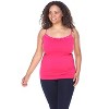 Women's Plus Size Lace Trim Tank Top - One Size Fits Most Plus - White Mark - 2 of 3