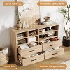 Nasitip Wood Dresser with Adjustable Shelves, Modern Chests of 4 Drawers with Open Storage, TV Stand for Living Room, Hallway, Bedroom - 2 of 4