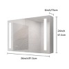 LED Lighted Bathroom Medicine Cabinet with Mirror,36X24Inch,Bathroom Vanity Mirror,Wall Mounted,Touch Switches,Clock,Defog,3-Color Temper Change - 2 of 4