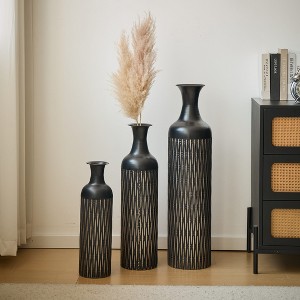 GDFStudio Jovi Modern 3 Piece Textured Pattern Decorative Vases - 1 of 4